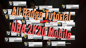 HOW TO GET ALL BADGES IN NBA 2K20 MOBILE