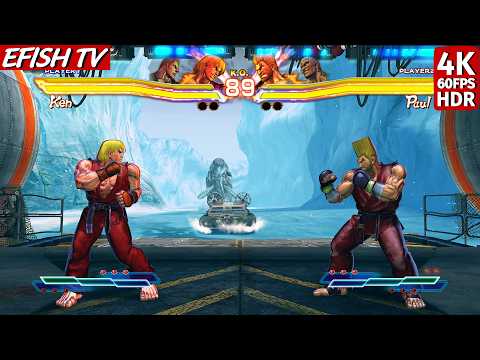 Ken & Abel vs Paul & Bryan (Hardest AI) - Street Fighter X Tekken