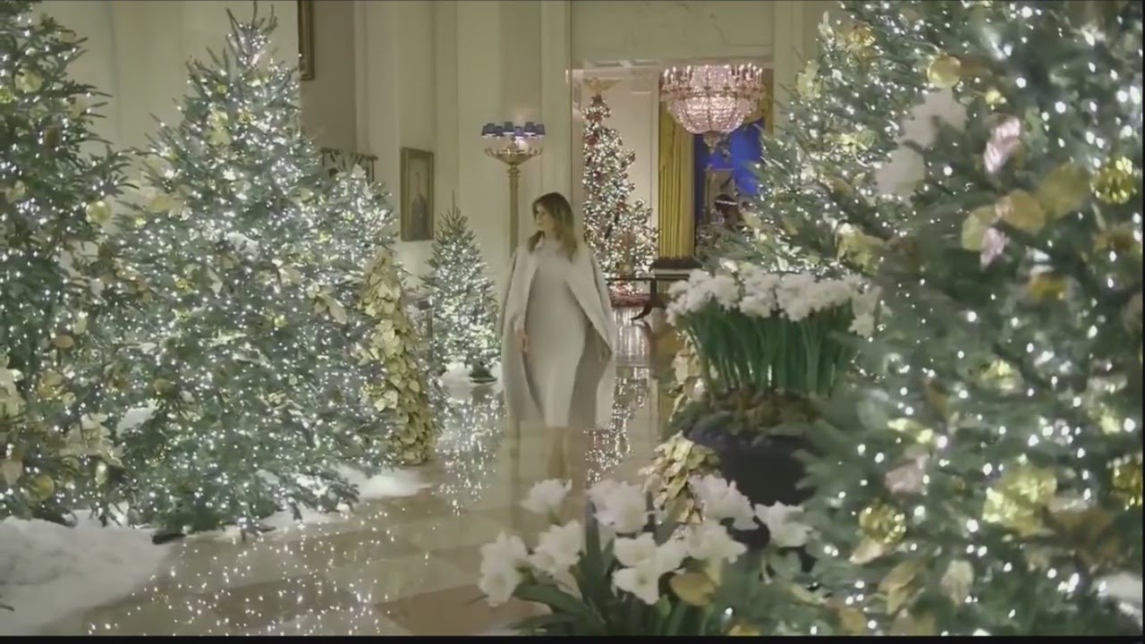 Melania Trump reveals patriotic White House Christmas decorations