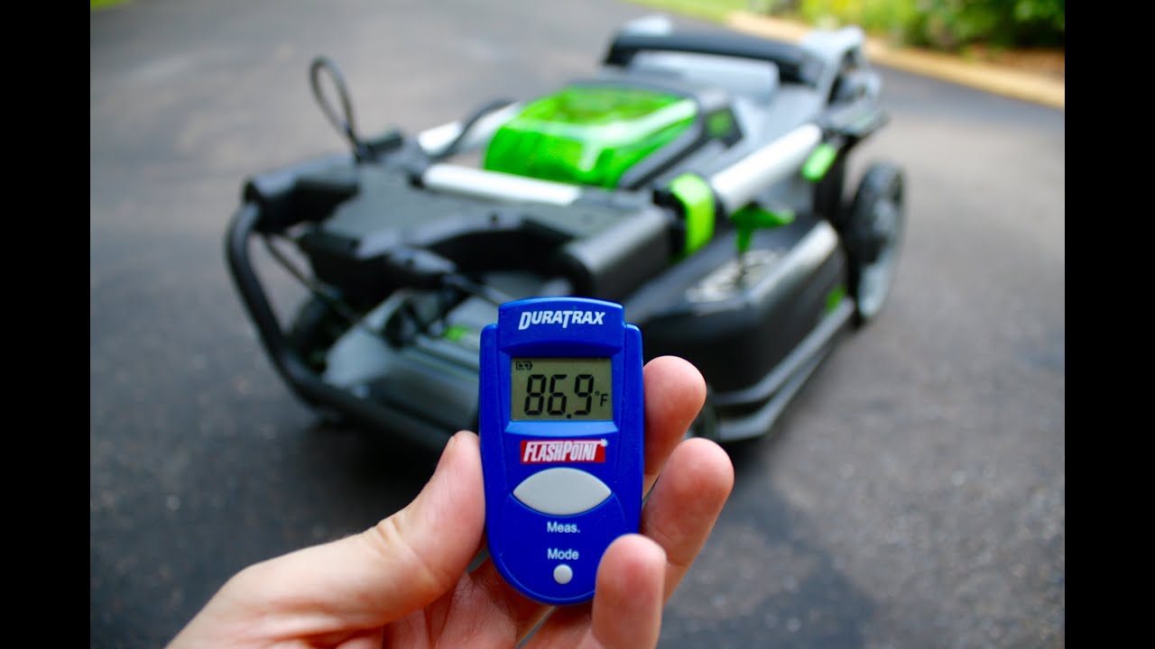 EGO Mower Runtime and Battery Temperature