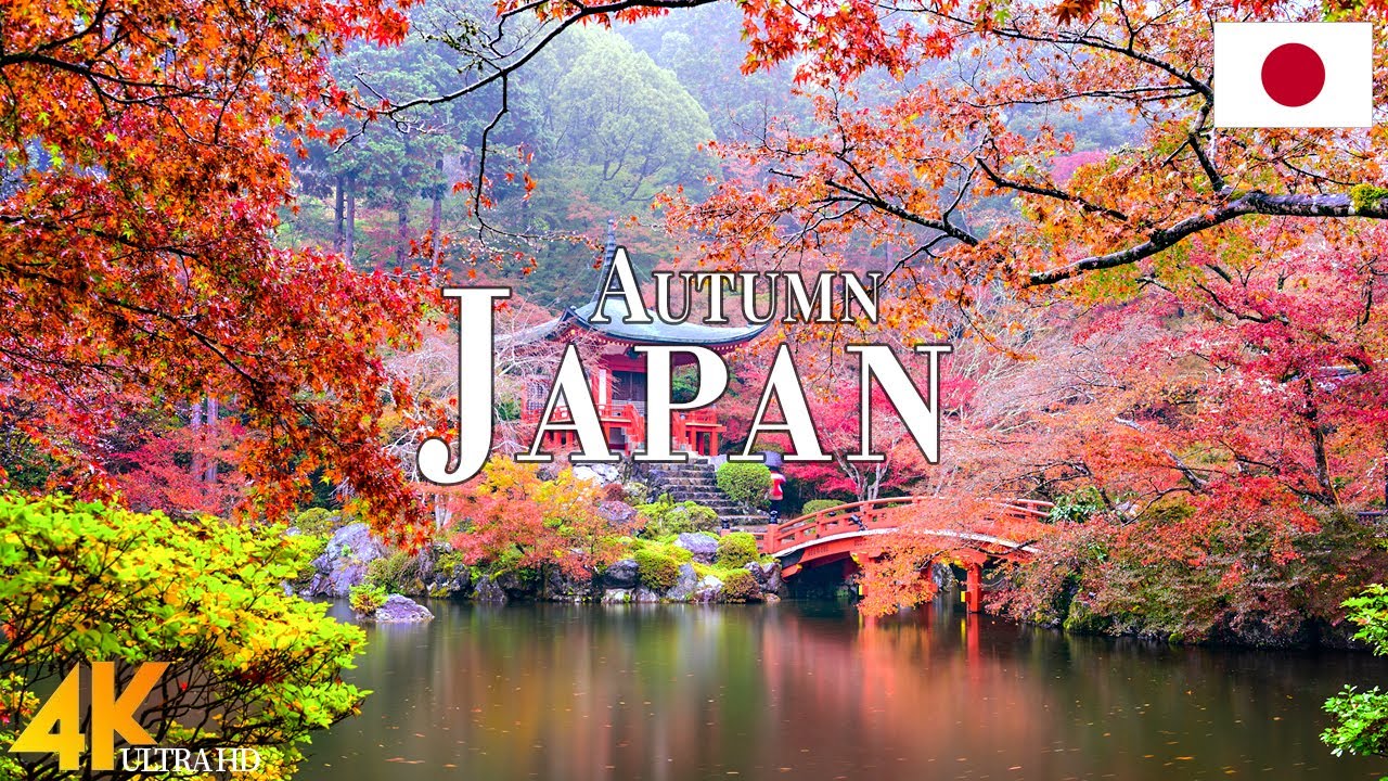 Autumn Japan 4K Ultra HD • Enchanting Autumn Japan, Scenic Relaxation Film with Calming Music.