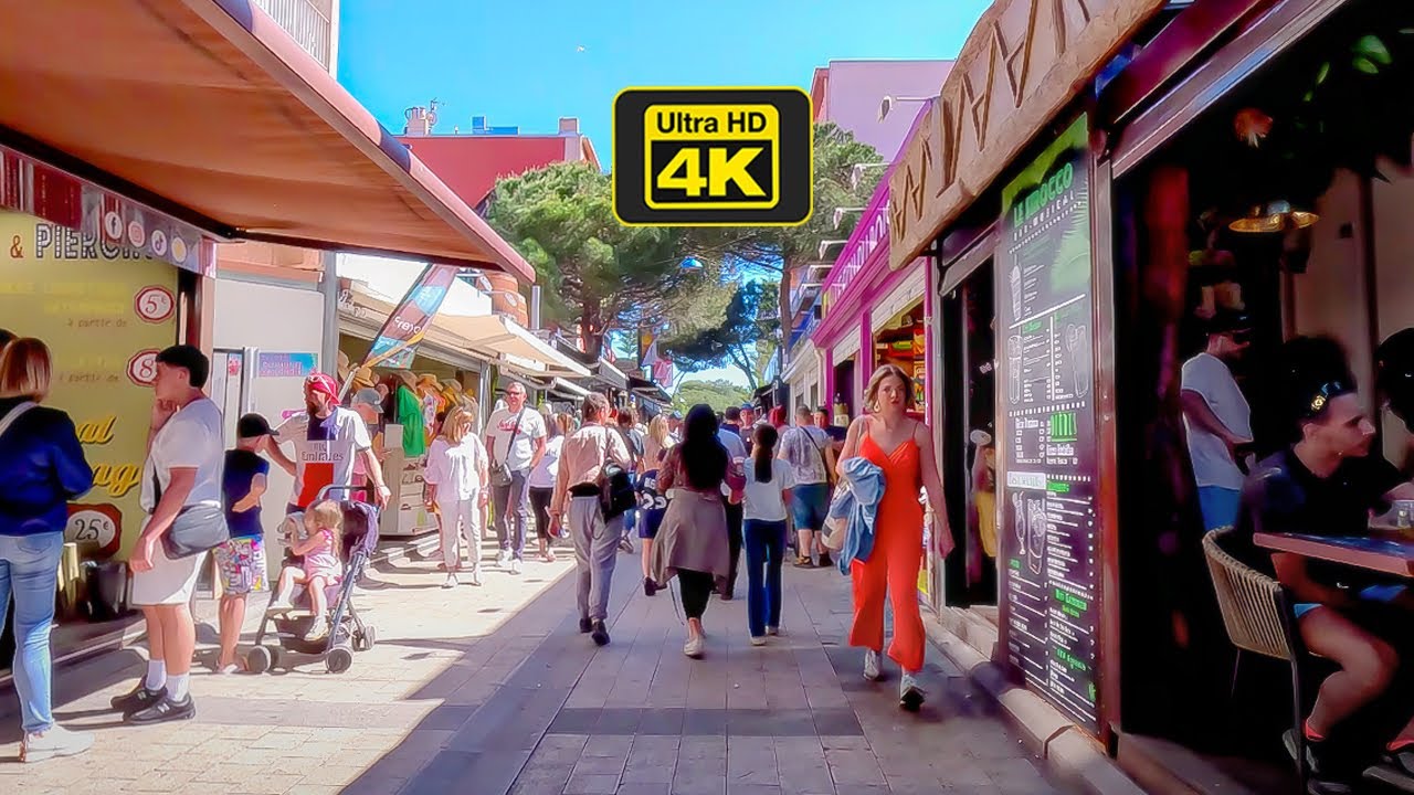 A wonderful walk along the promenade of Argeles-sur-Mer, France.