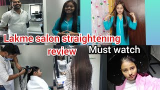 Lakme salon permanent hair straitening... Honest review and experience...  Their treatment experience - YouTube