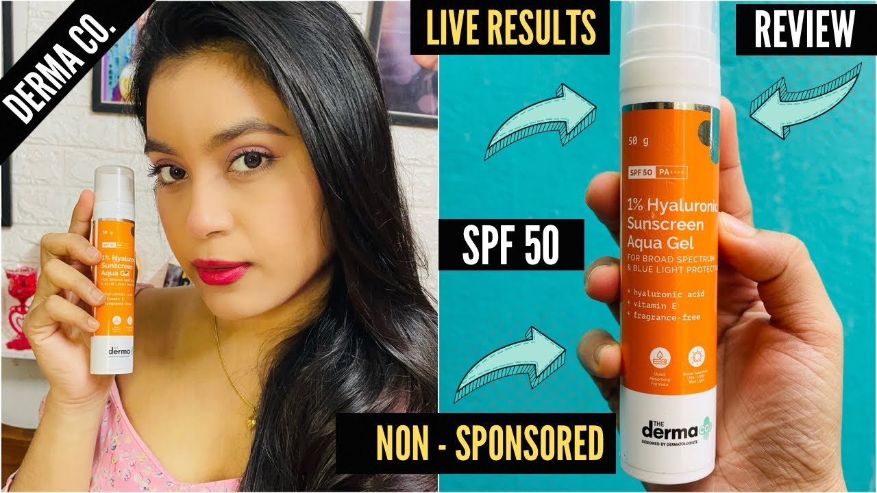 DERMA CO 1 HYALURONIC ACID SUNSCREEN REVIEW 2022 DERMA CO. SUNSCREEN