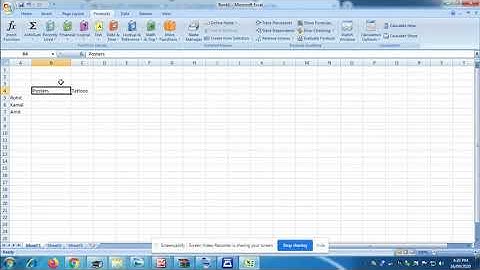 Unit 3 Editing and Formatting In MS Excel