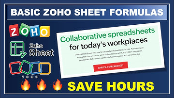 Zoho Sheets Formulas – Basic Formulas – Beginners Guide
