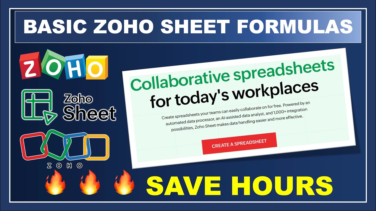 Zoho Sheets Basics – Beginners Guide - YouTube