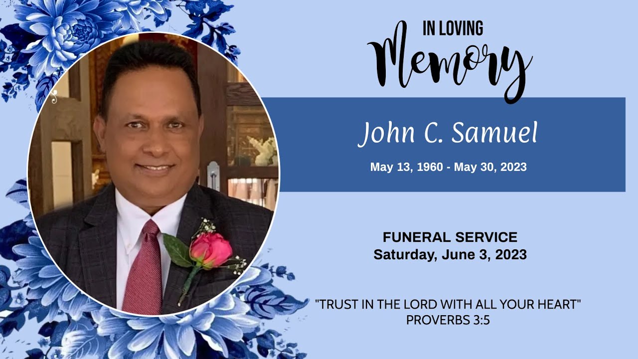 John Samuel's Funeral Service YouTube
