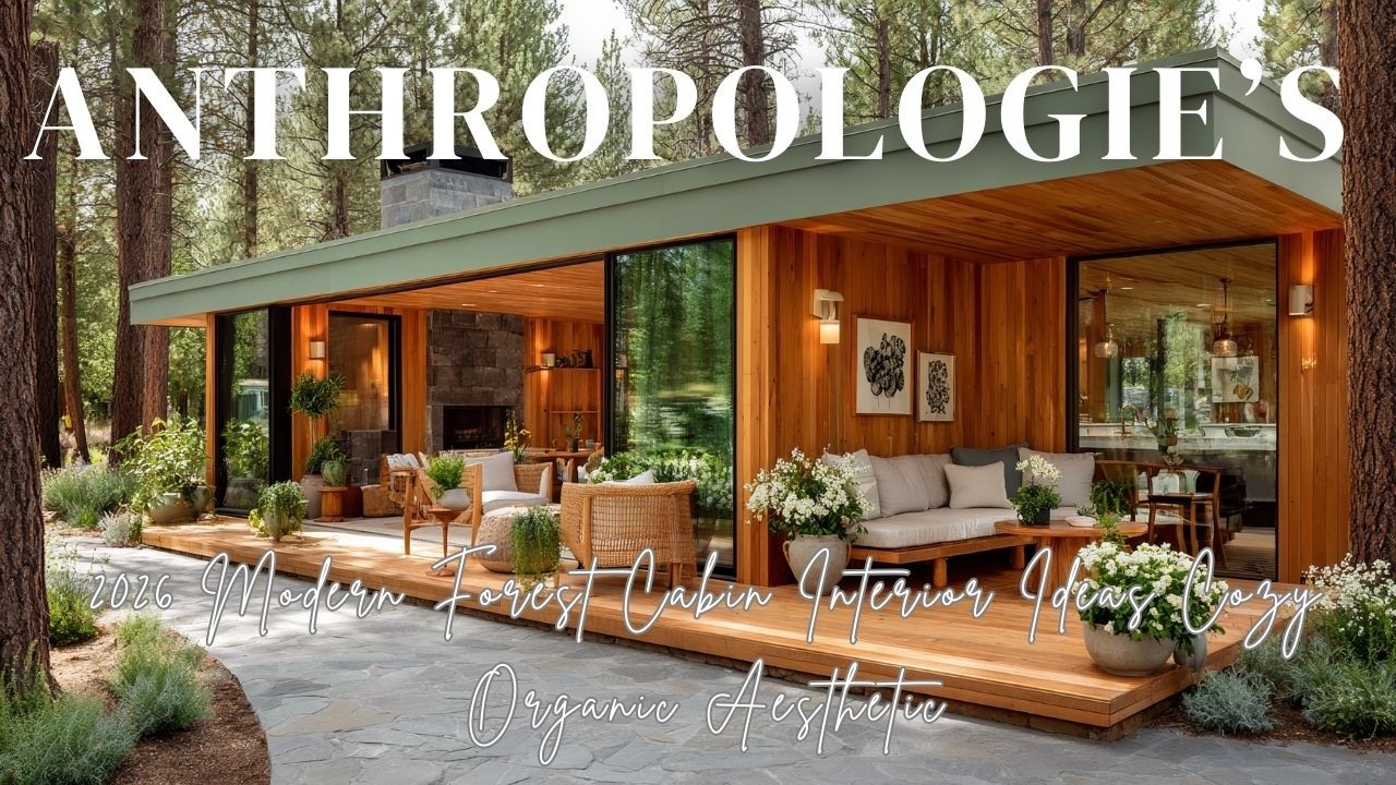 2026 Modern Forest Cabin Interior Ideas Influenced by Anthropologie’s Cozy Organic Aesthetic