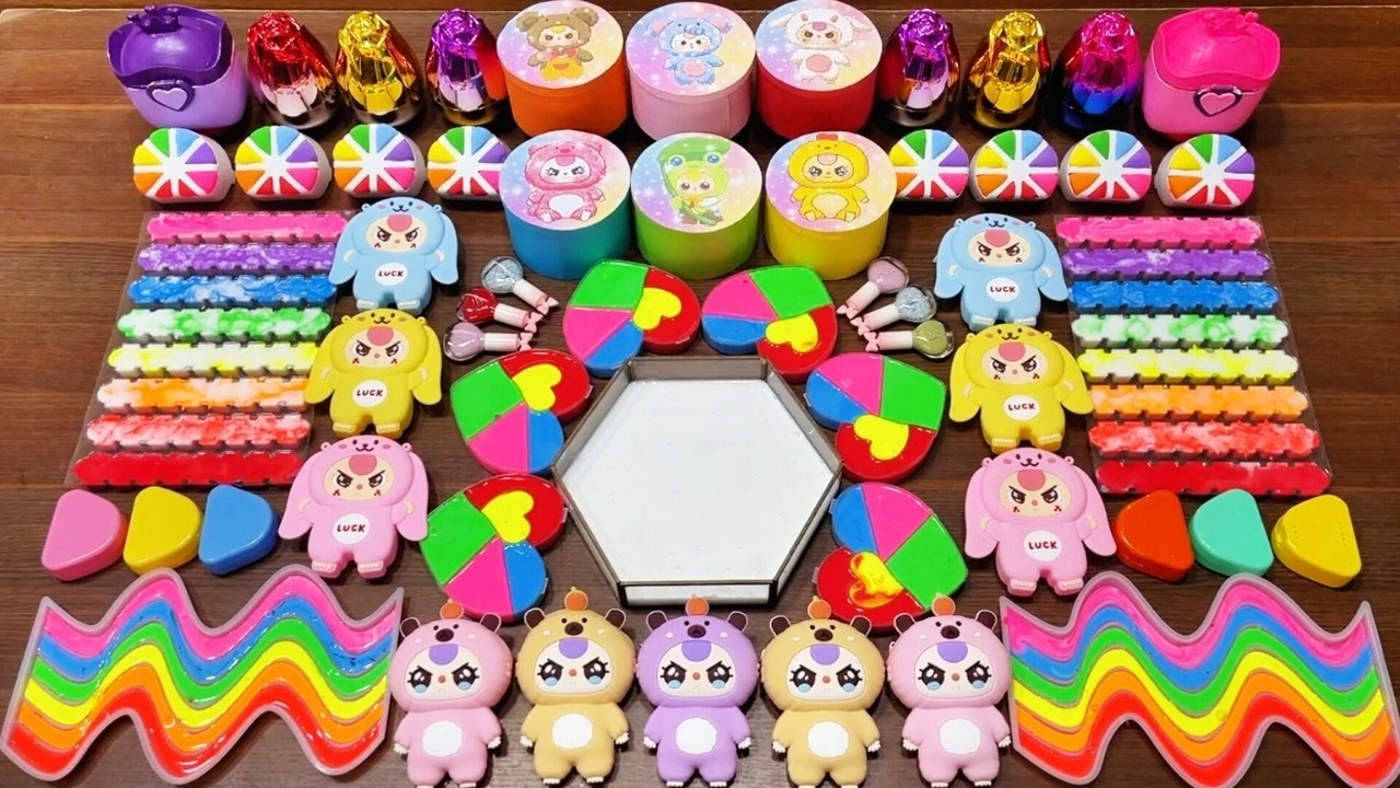 Slime Mixing With Balloon Characters: Glossy Pops And Soft ASMR #224