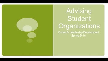 uCast: Advising Student Organizations