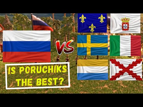 Poruchiks vs Halberd type units ( same pop battle ) Age of empires 3 Definitive edition