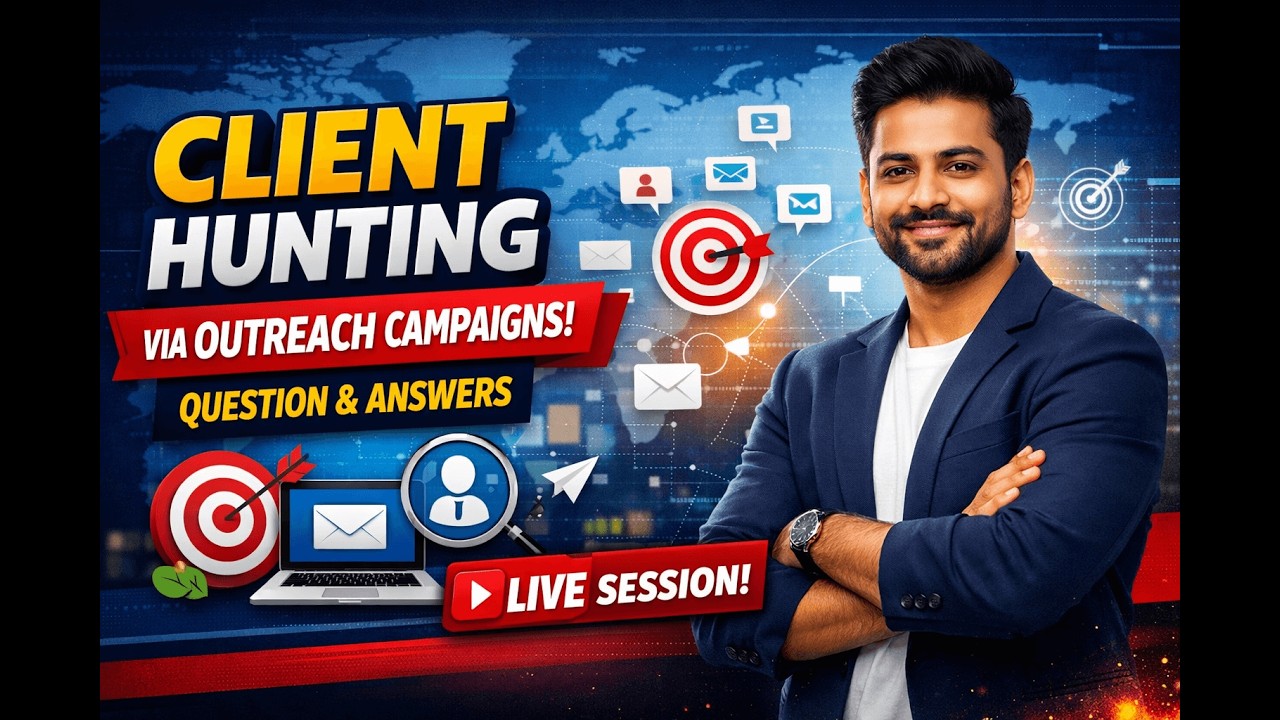 Client hunting via outreach campaign live question answers - YouTube