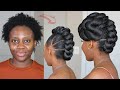Hair Transformation! Elegant Updo Style on 4c Natural Hair - Bridal GRWM Protective Styles