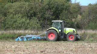 CLAAS ARES 640C c LEMKEN CARAT 9 рыхление земли.