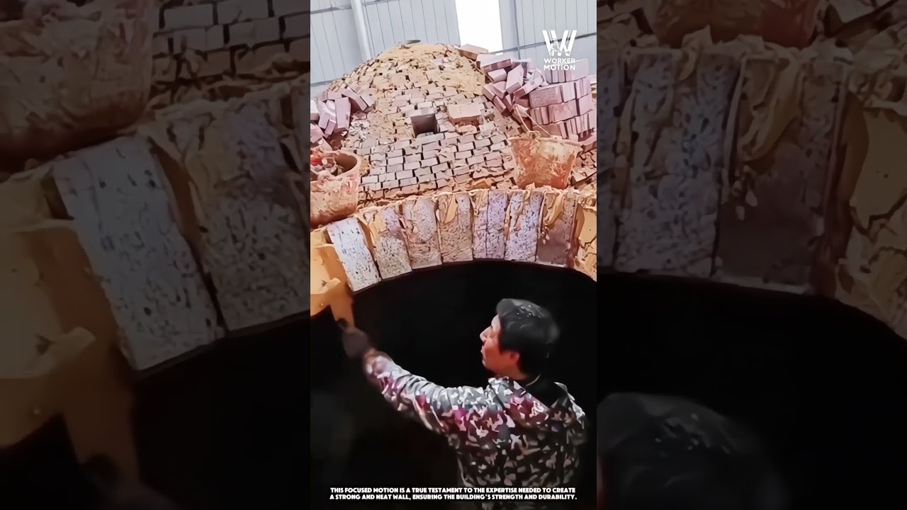Construction Workers Demonstrate Their Mastery Building A Wall One Brick At Time Funny