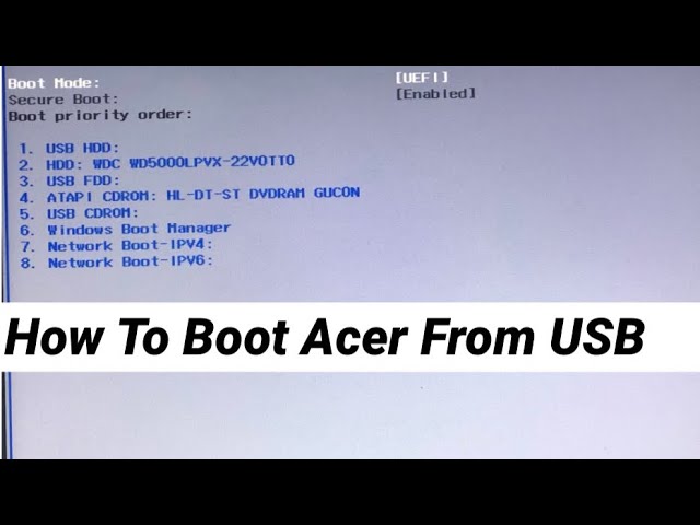 snap Brise delvist HOW TO BOOT ACER FROM USB - YouTube
