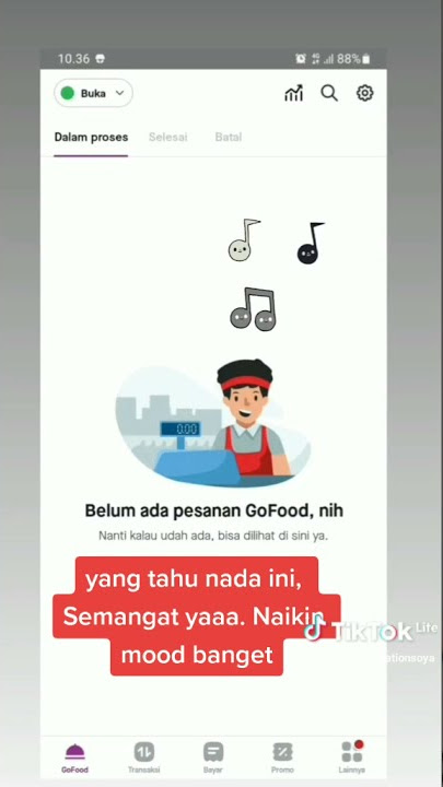 Pesanan baru di terima Go FOOD