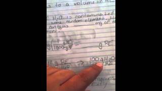 How to go from mass to a volume of the solvent needed