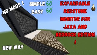 Redstone EXPANDABLE MONITOR I Bedrock and Java Edition !
