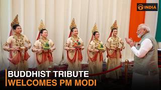 Penari Indonesia Persembahkan Penghormatan Buddhis untuk PM Modi di Jakarta