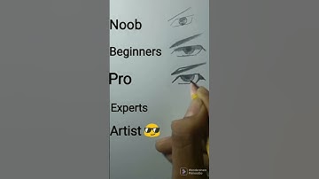 How to Draw Anime Eyes (Noob vs Beginners vs Pro vs Expert vs Artist). #shorts