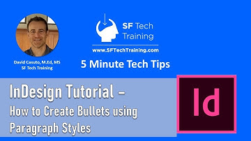 InDesign Tutorial   How to create Bullets using Paragraph Styles