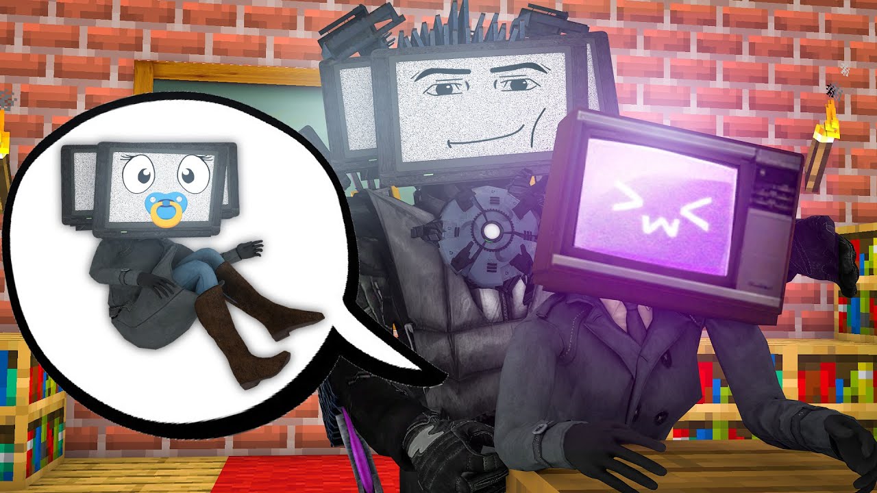 TV WOMAN vs TV MAN Survival Battle Challenge - Minecraft Animation