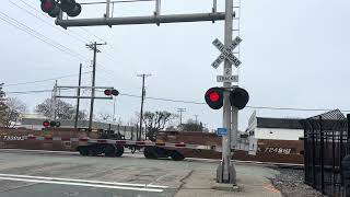 UP 5353 Baretable Train North - E, Locust Street. Railroad Crossing, Lodi CA