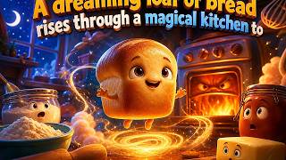 A dreaming loaf of bread rises through a magical kitchen to find its perfect form