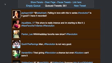 Example: Twitterfall: a Twitter client for displaying real-time Tweet searches