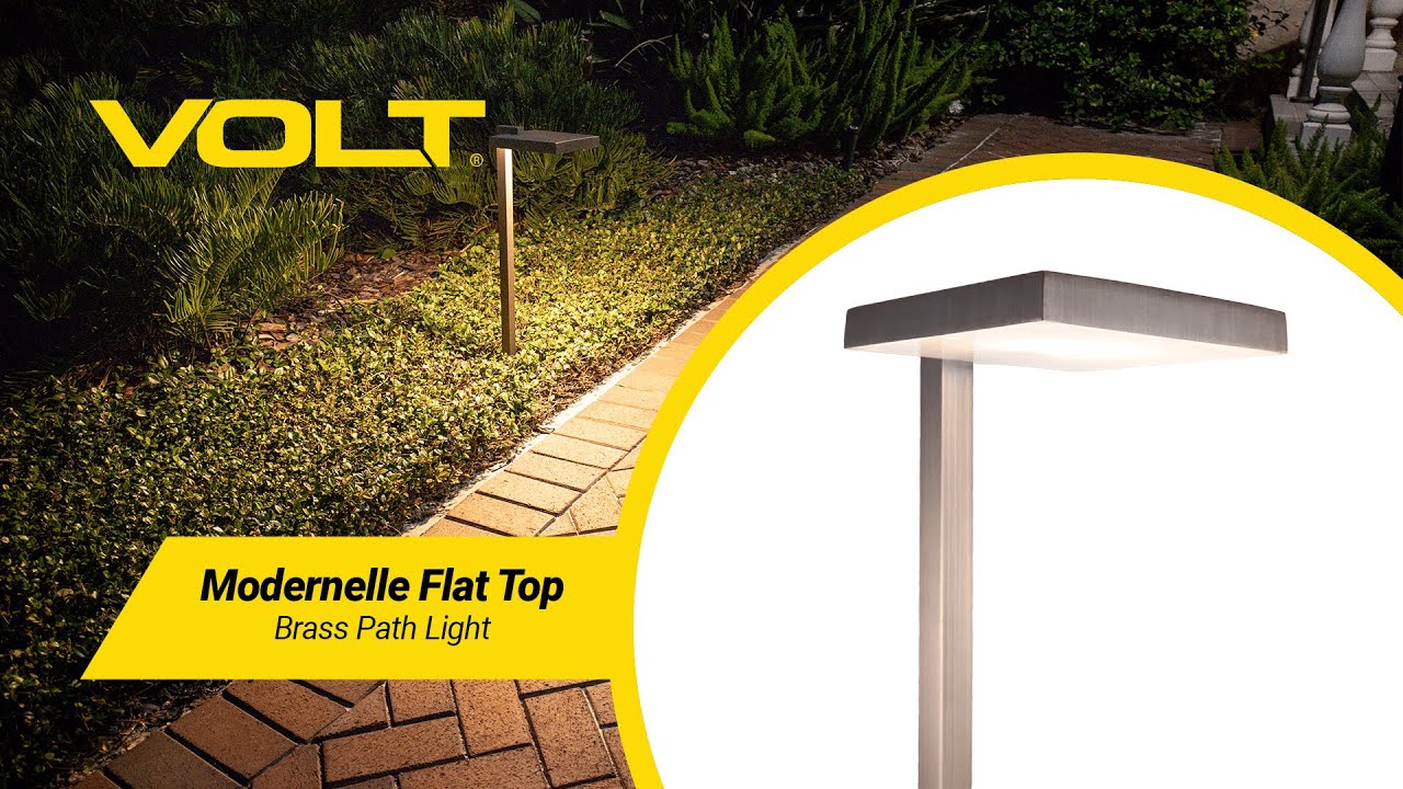 Modernelle Flat Top Brass Path Light (Bronze) | VOLT® Lighting, image size:1280x720