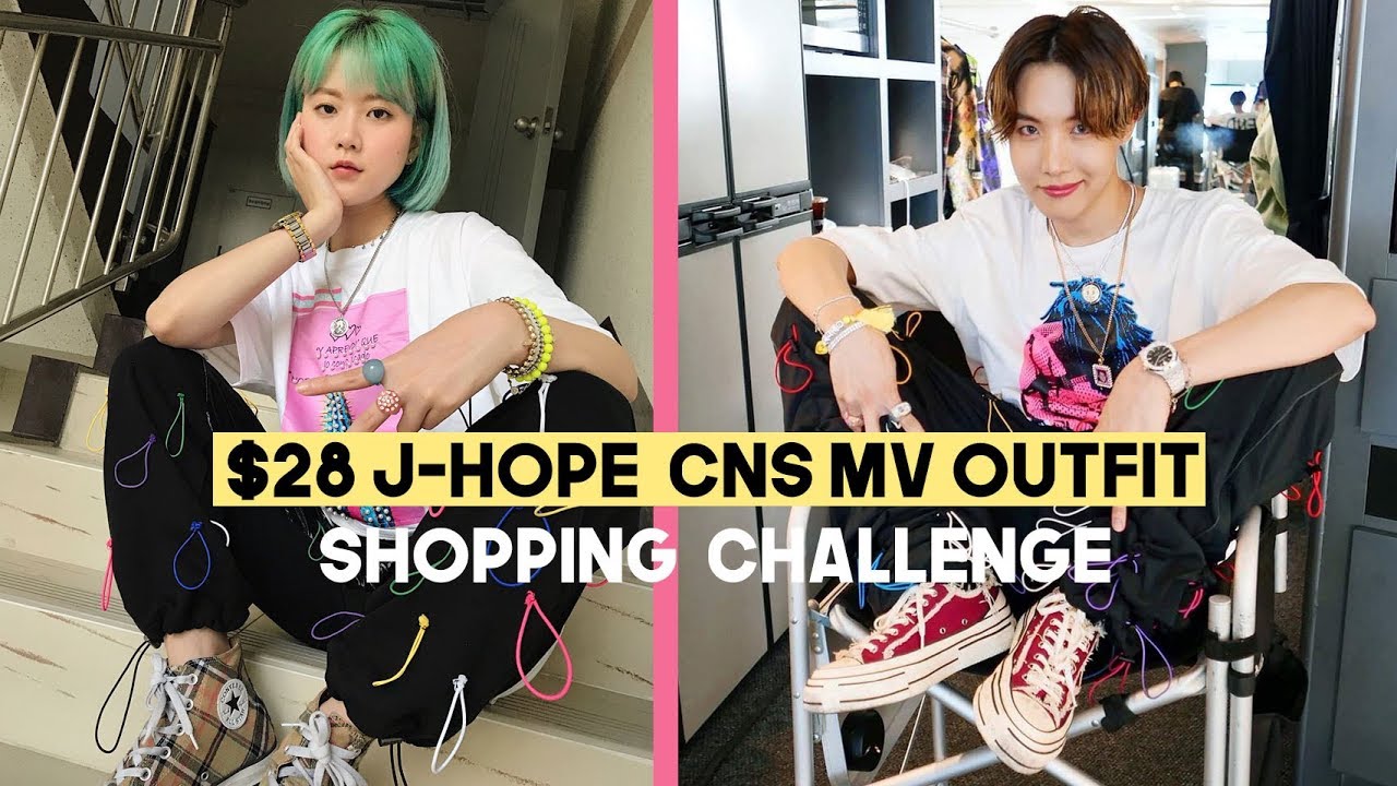 $28 BTS J-Hope “Chicken Noodle Soup” MV Outfit Shopping Challenge (+DIY)