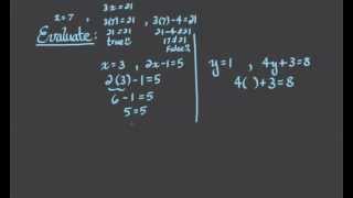 Algebra - How to Evaluate Solved Variables