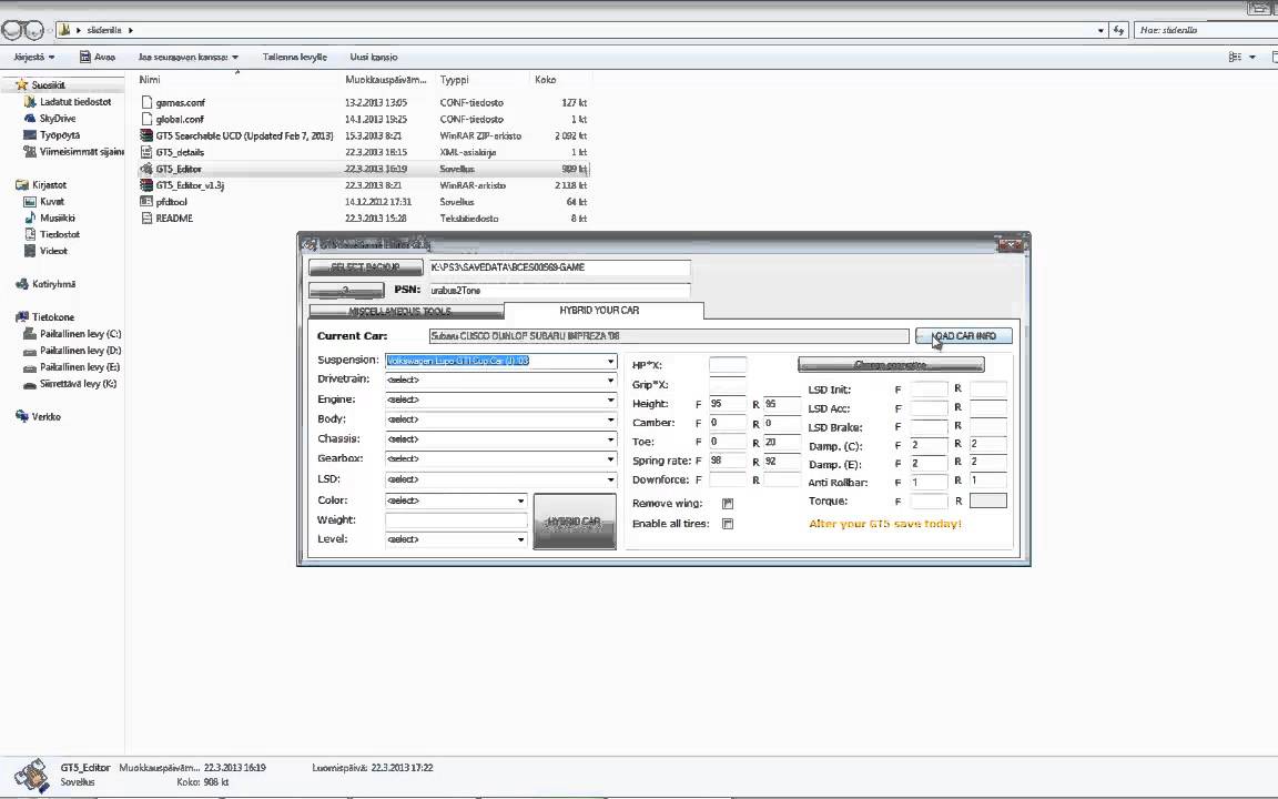 GT5 Editor & Hybrid creator UPDATED v1.4!!! - YouTube