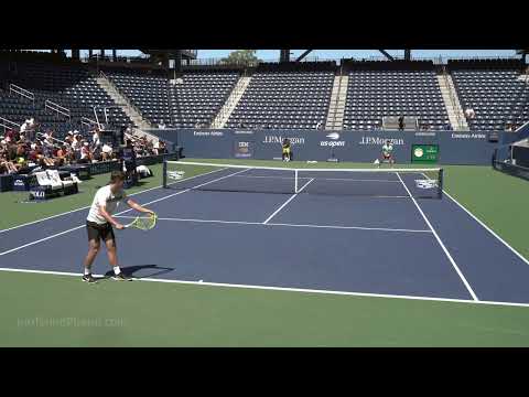 Alcaraz v Kecmanovic, 2022 US Open practice, 4K