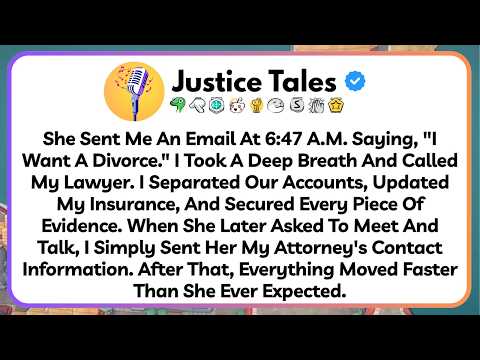 She Sent Me An Email At 6:47 A.M. Saying, "I Want A Divorce." I Took A Deep Breath And Called My
