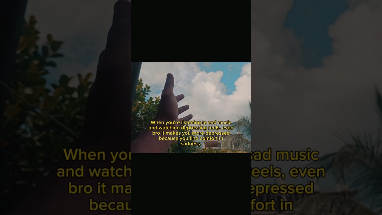 I find comfort in sadness 