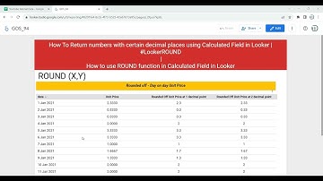 How to apply or use ROUND function using Calculated Field in Looker | #looker #lookerstudio