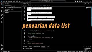 Nilai Rata Rata,Pencarian Data & Penjumlahan list - Visual Studio Code | Phython - Array