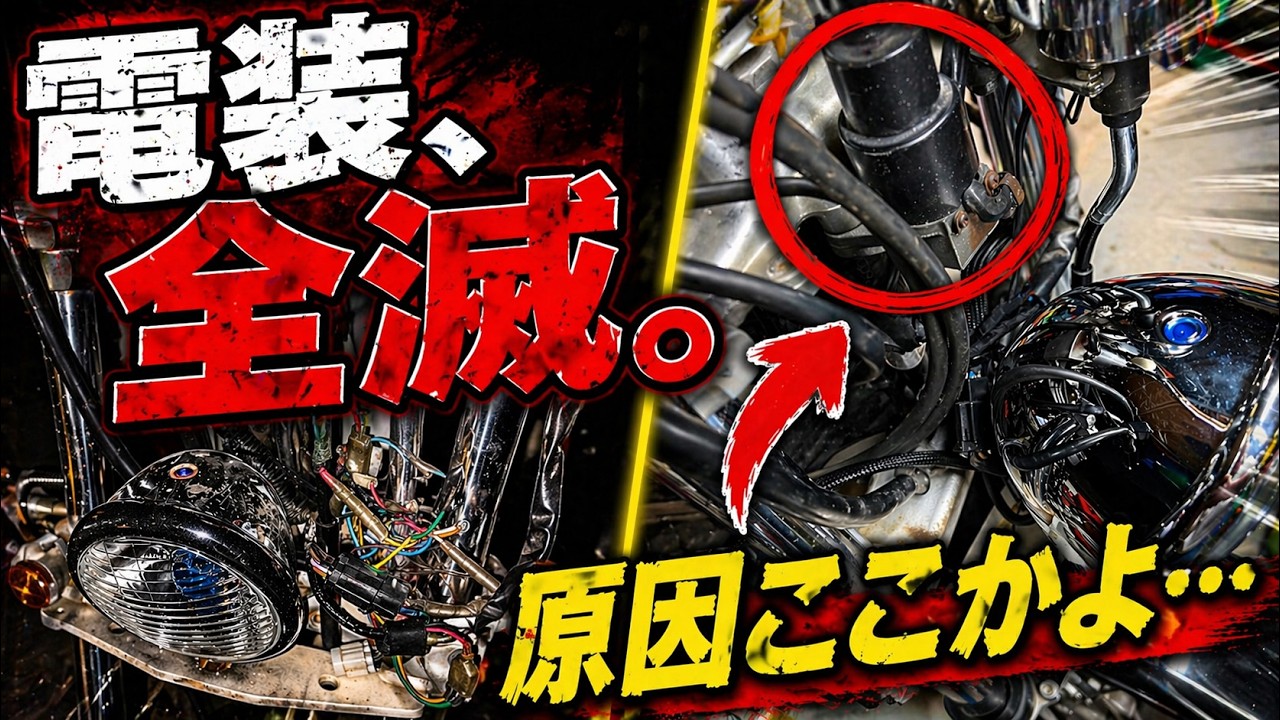 キーONで無反応…電装全滅の原因がコレでした【TW200】 - YouTube
