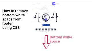 How to remove the white space at the bottom of your footer in HTML using CSS