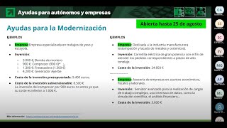 Webinar sobre las ayudas para la modernización