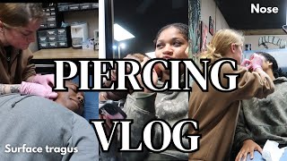 We Got Pierced Together ⭐️ Nose & Surface Tragus Piercing Vlog! Surface Tragus Piercing