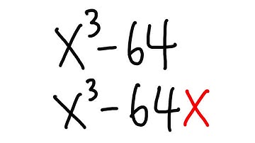 How to factor x^3-64 vs x^3-64x