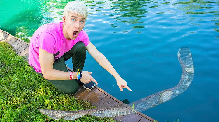 MONSTER IN POND!! (SKELETON FOUND)