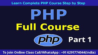 PHP Full Course | PHP for Beginners | PHP Complete Course |  PHP Tutorial | PHP Introduction