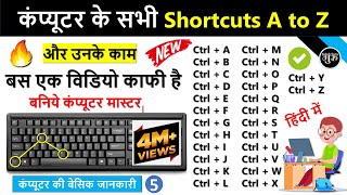 Computer a to z shortcut keys | Ctrl A to Z shortcut keys | CTRL Shortcut Keys of Computer