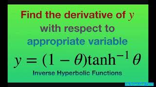 Find derivative of y= (1- x) tanh^(-1) x with respect to x. Inverse Hyperbolic Functions