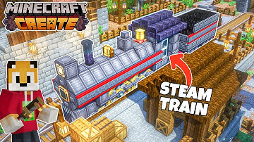 I built an EPIC STEAM TRAIN in Minecraft Create Mod